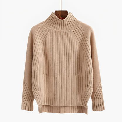 Olive – Ribbed Turtleneck Sweater