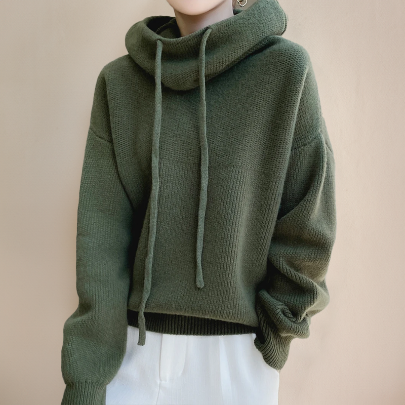 Kaia – Oversized Knit Hoodie