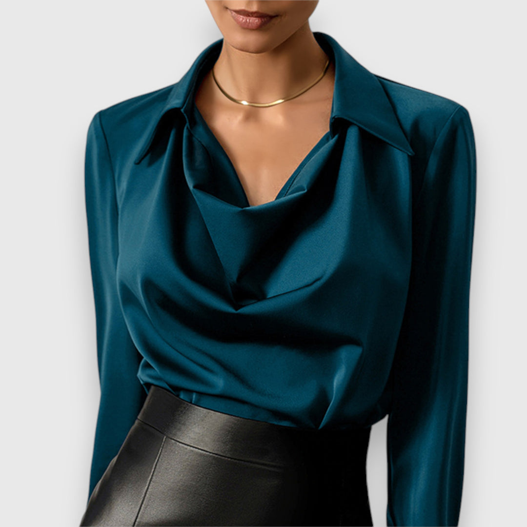 Serena – Elegant Cowl Neck Blouse