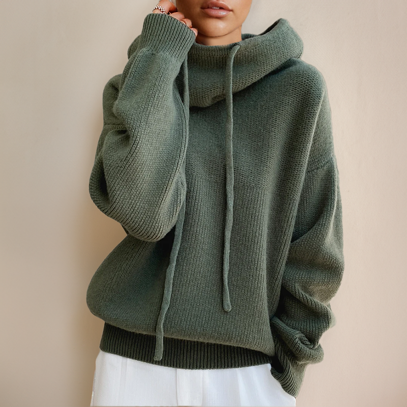 Kaia – Oversized Knit Hoodie