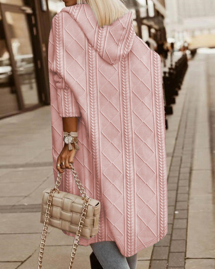 Vivienne – Long Hooded Cardigan