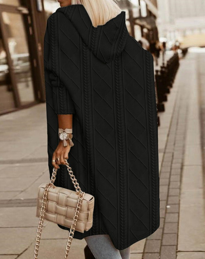 Vivienne – Long Hooded Cardigan