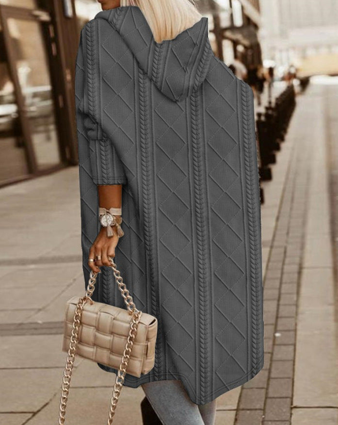 Vivienne – Long Hooded Cardigan