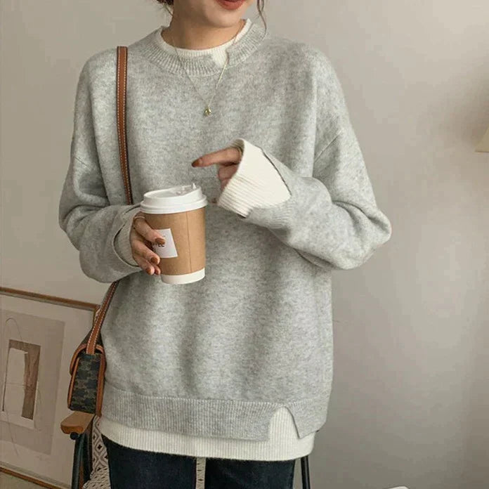 Rowena – Cozy Layered Sleeve Sweater