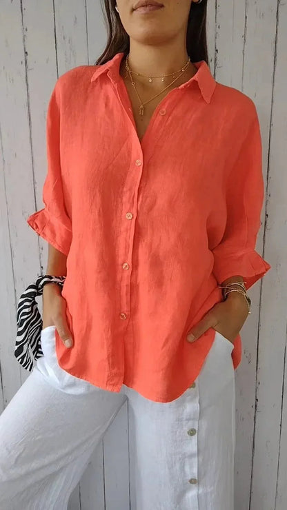 Tessa – Casual Chic Linen Blouse