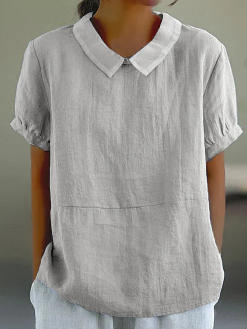 Maria – Cotton Linen Top