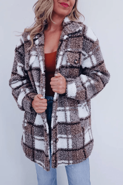 Amara – Patterned Woolen Coat