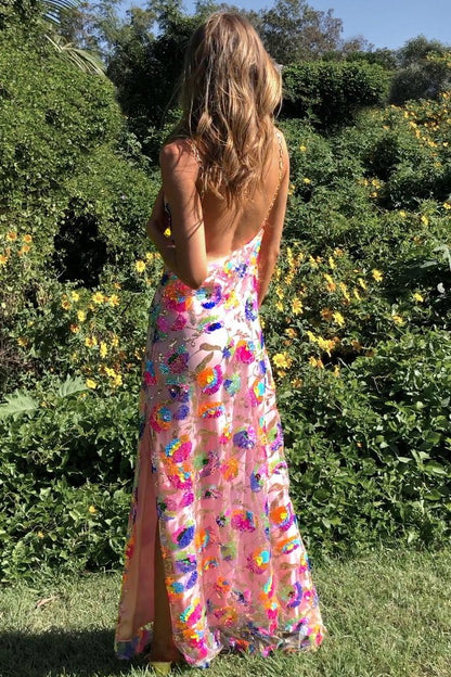 Stella – Embroidered Backless Maxi Dress