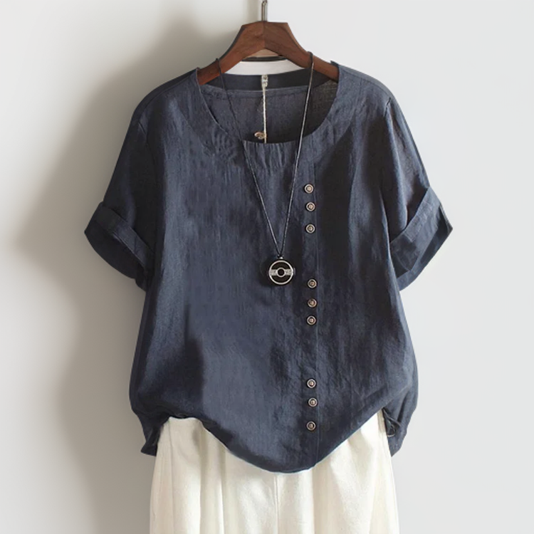 Miranda – Button-Down Linen Top