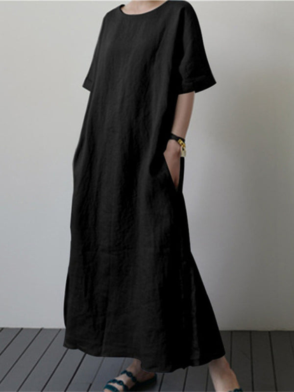 Melody – Belt and Side Slit Long Dress