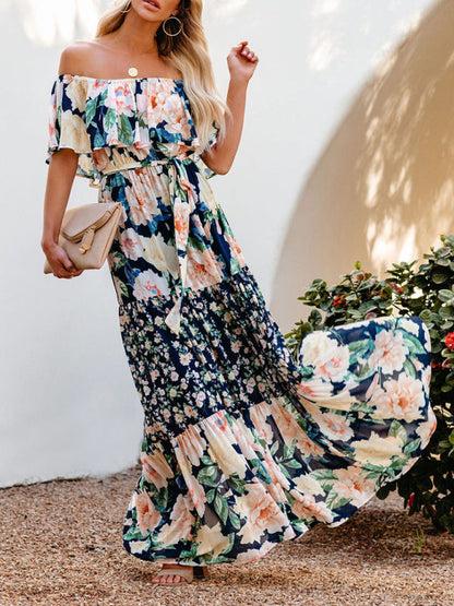 Violet – Floral Print Maxi Dress