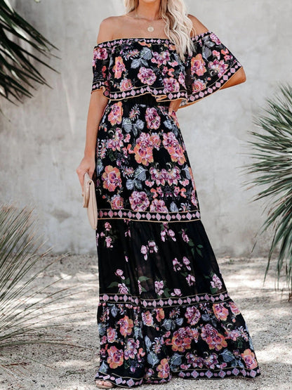 Violet – Floral Print Maxi Dress