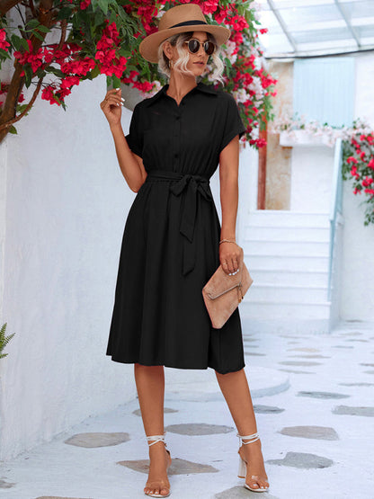 Vanessa – Collared Neckline Shirt Dress
