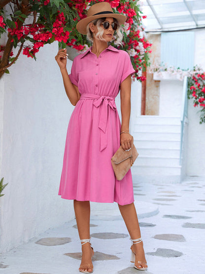 Vanessa – Collared Neckline Shirt Dress