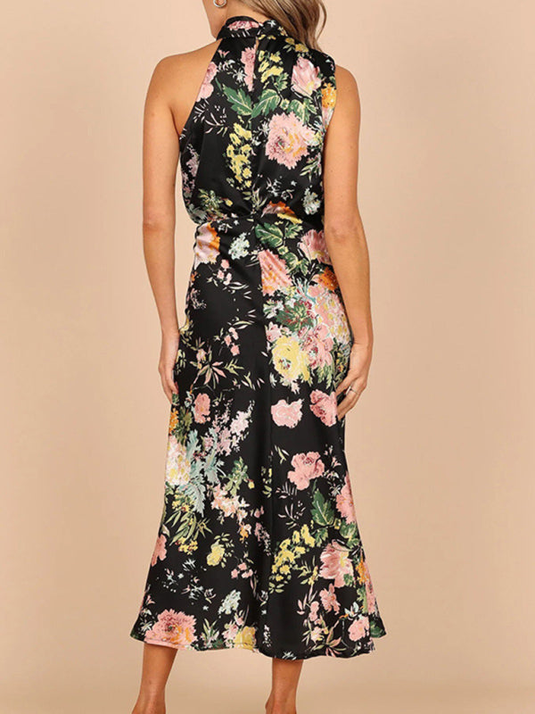 Mabel – Floral Halter Neck Midi Dress
