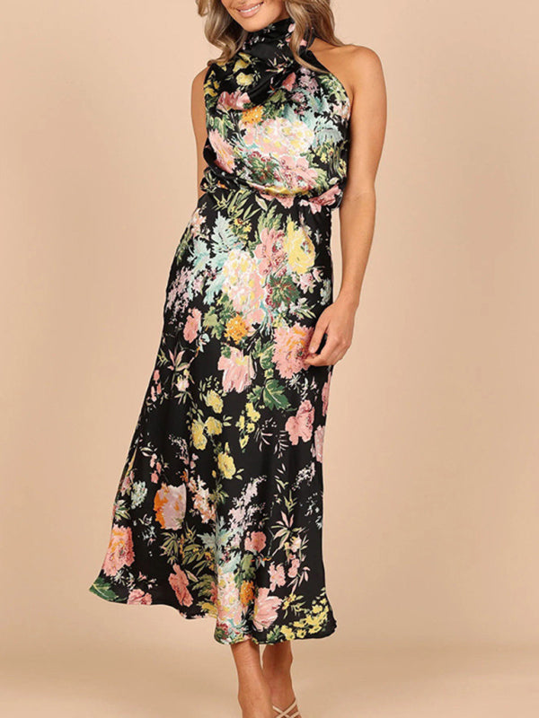Mabel – Floral Halter Neck Midi Dress