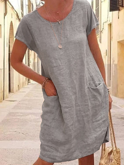 Grace – Loose Linen-Feel Dress