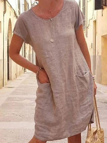 Grace – Loose Linen-Feel Dress