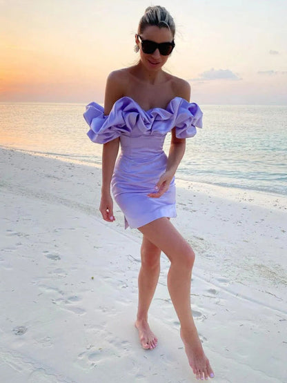 Scarlett – Ruffled Off-Shoulder Mini Dress