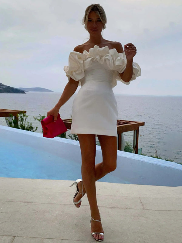 Scarlett – Ruffled Off-Shoulder Mini Dress