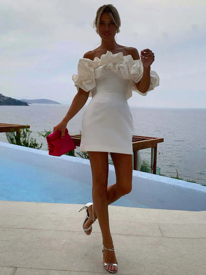 Scarlett – Ruffled Off-Shoulder Mini Dress