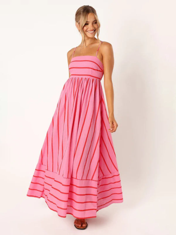 Elora – Striped Maxi Dress