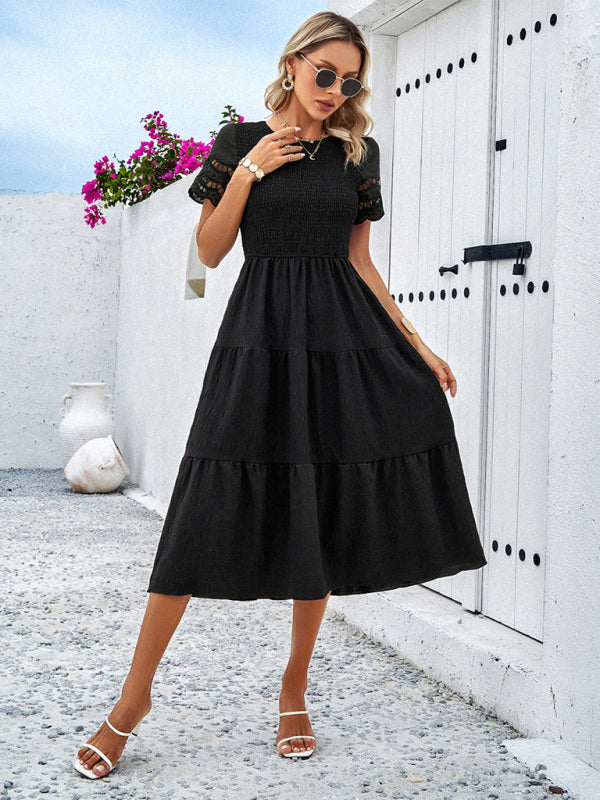Fay – Smocked Bodice Midi Dress