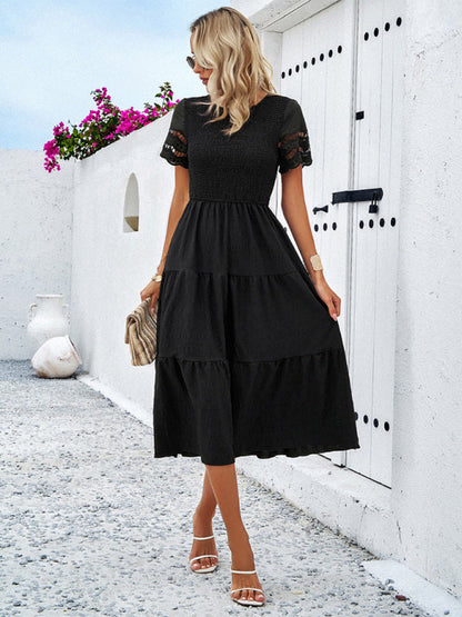 Fay – Smocked Bodice Midi Dress