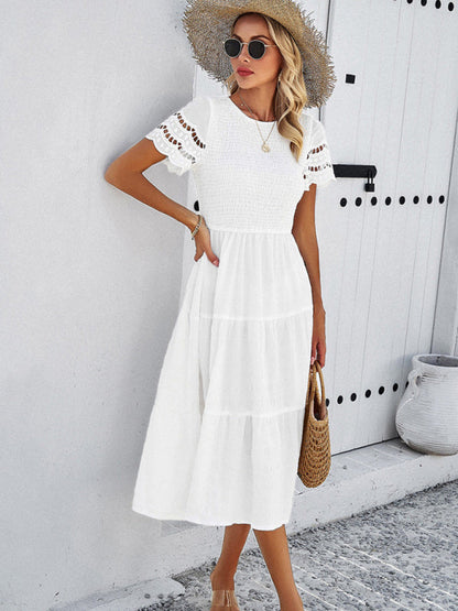 Fay – Smocked Bodice Midi Dress