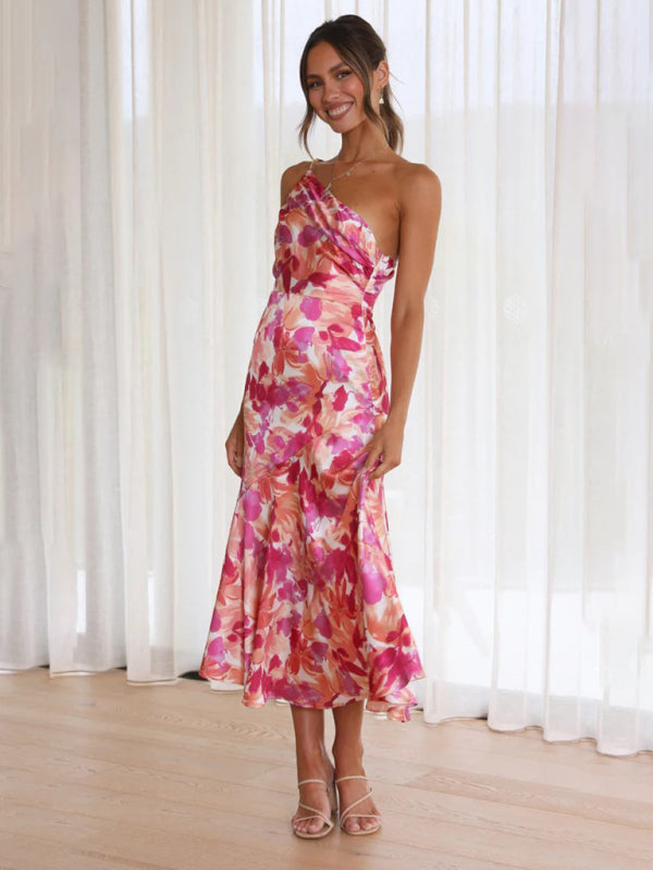 Nala – Asymmetrical Floral  Midi Dress