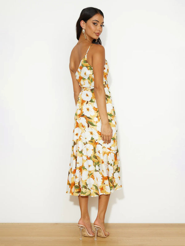 Nala – Asymmetrical Floral  Midi Dress