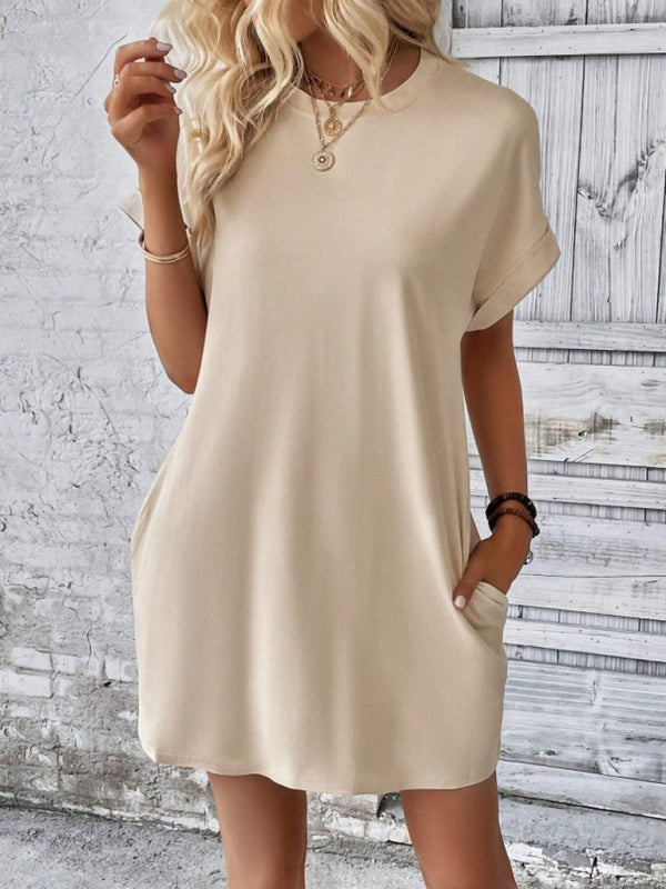 Ava – Elegant Round Neck Mini Dress