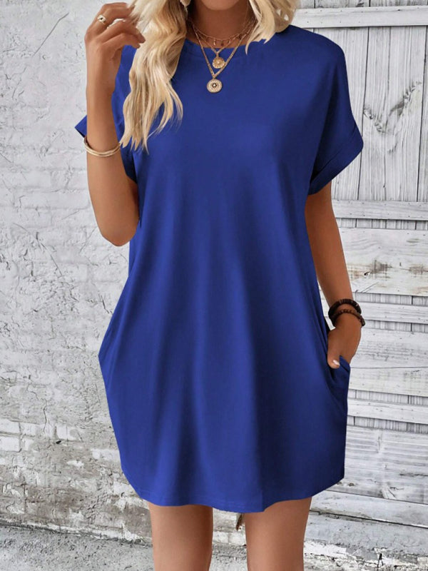 Ava – Elegant Round Neck Mini Dress