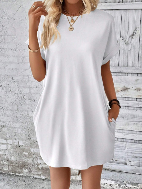 Ava – Elegant Round Neck Mini Dress