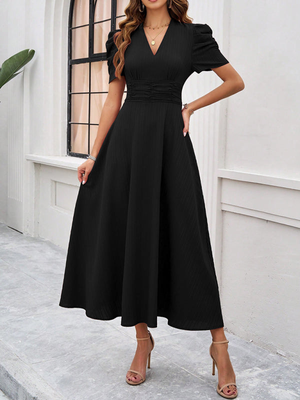 Zuri – Puff Sleeves Midi Dress