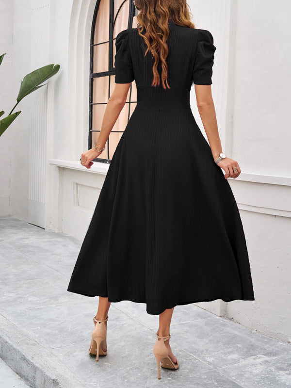 Zuri – Puff Sleeves Midi Dress