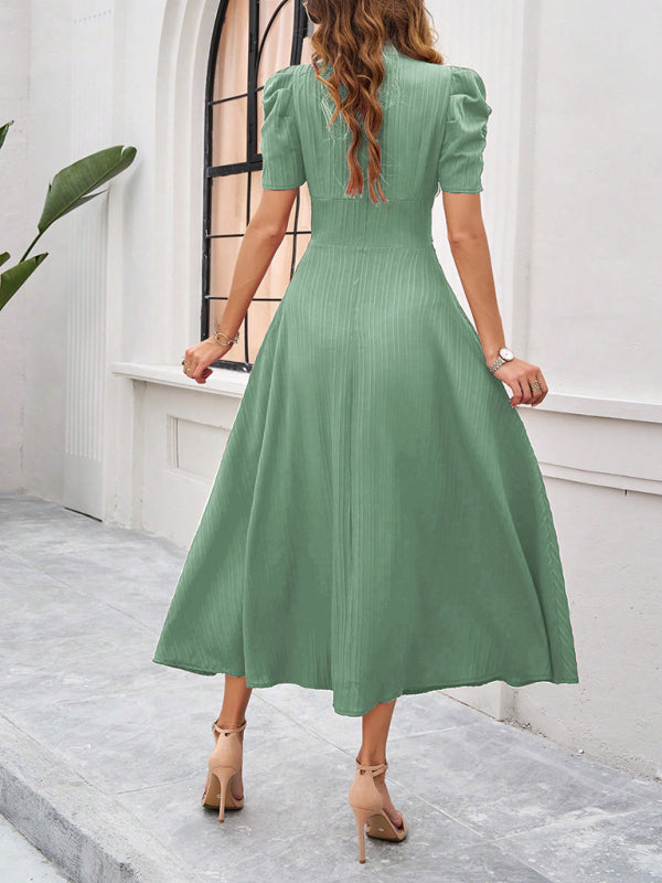 Zuri – Puff Sleeves Midi Dress