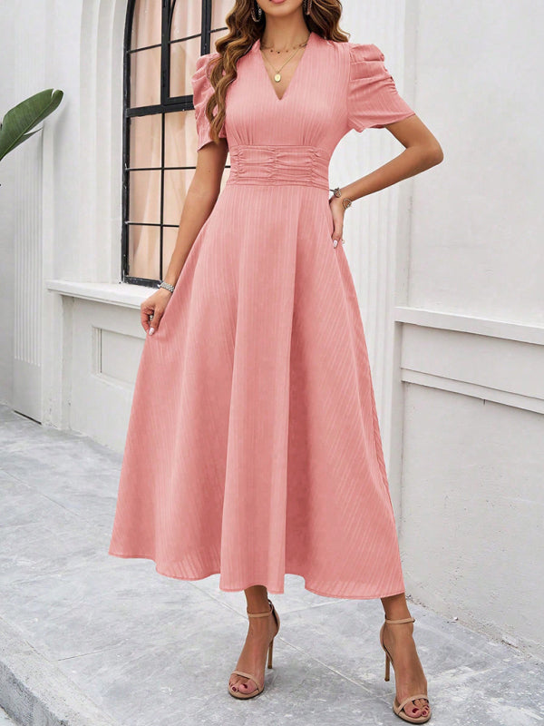 Zuri – Puff Sleeves Midi Dress