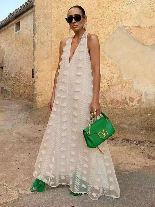 Giselle – Floral Halter Maxi Dress