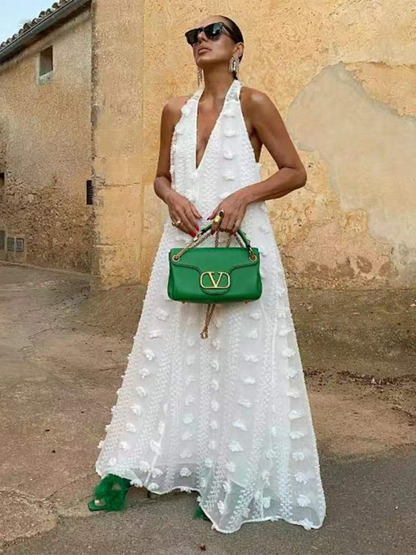 Giselle – Floral Halter Maxi Dress