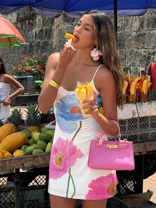 Clara – Floral Fitted  Mini Dress