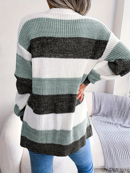 Thalia – Casual Striped Cardigan