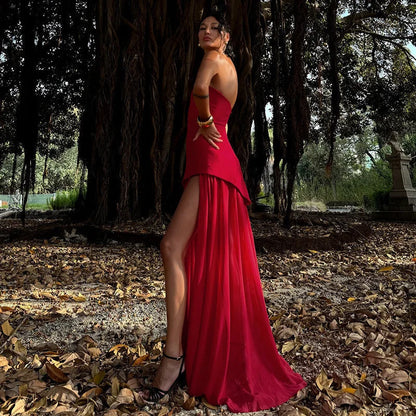 Marlowe – Asymmetrical Layered Maxi Dress