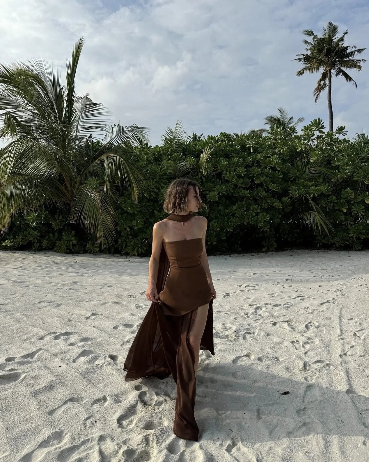 Marlowe – Asymmetrical Layered Maxi Dress