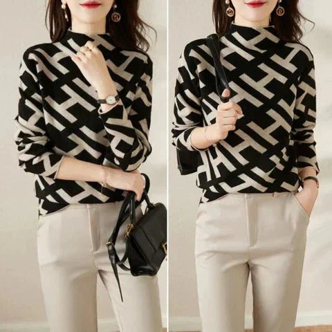 Helena – Elegant Geometric Sweater
