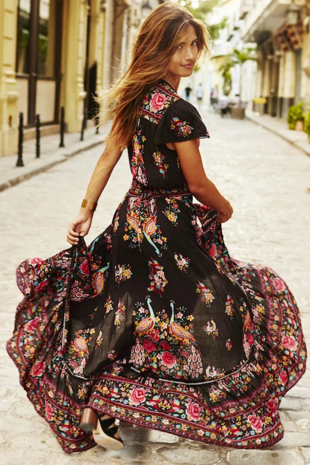 Sira – Women Boho Print Floral Dress