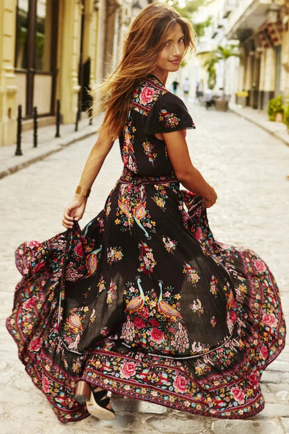 Sira – Women Boho Print Floral Dress