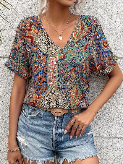 Caroline – Classy Floral Blouse