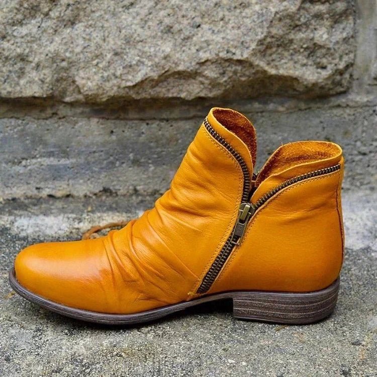 Indie – Zipped Leather Ankle Boots