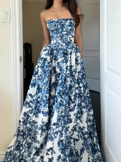 Selma – Elegant Strapless Maxi Dress